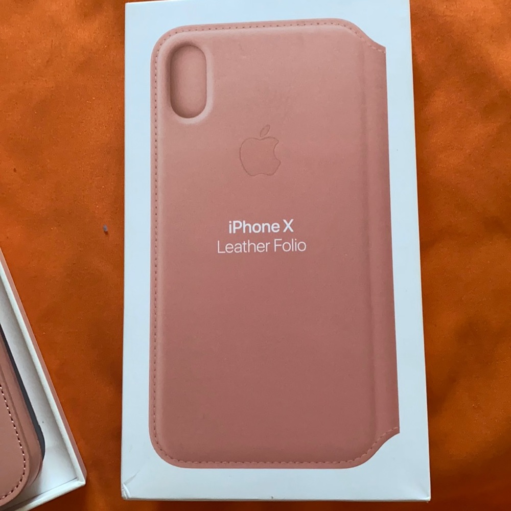 iPhone X leather folio